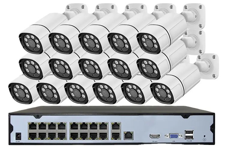 پک 16دوربین تحت شبکه IP پنج مگاپیکسل دید در شب رنگی