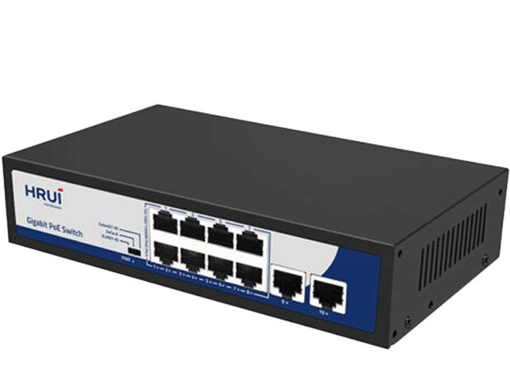 سوئیچ شبکه 10 پورت PoE اچ ار یو ای مدل HRUI HR901-AFG-82N