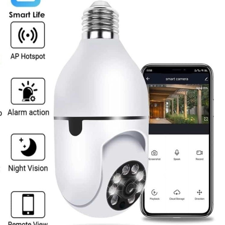 دوربین لامپی چرخشی وای فای 360 درجه