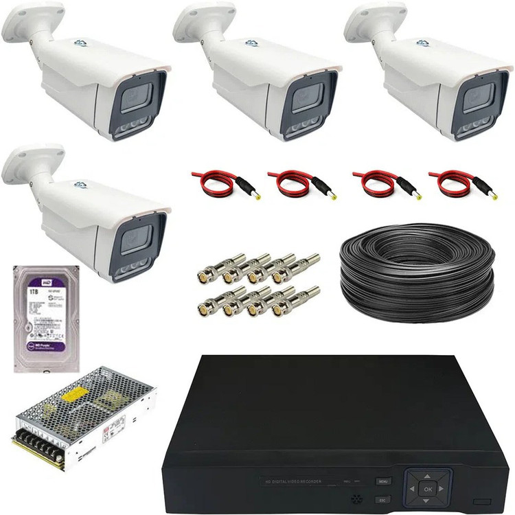 پکیج 4 عددی دوربین مداربسته 5مگاپیکسل فول اچ دی Lingotech