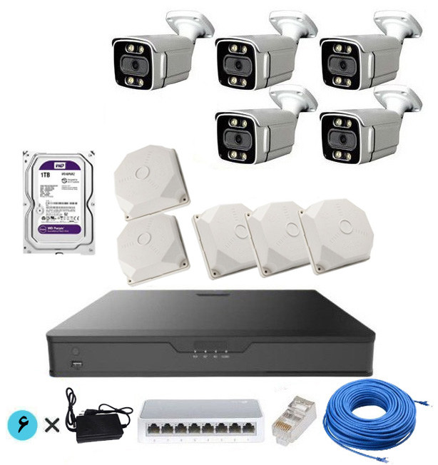 پک 5 عددی دوربین تحت شبکه 5مگاپیکسل میکروفن دار پلاکخوان