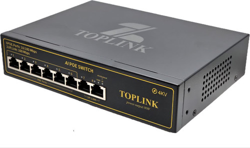 سوییچ poe toplink شش پورت دو آپلینک صد