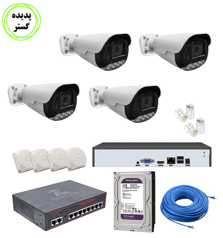 4 عدد دوربین تحت شبکه 5 مگاپیکسل پلاکخوان هوش مصنوعی Lingotech T5AI_LPR