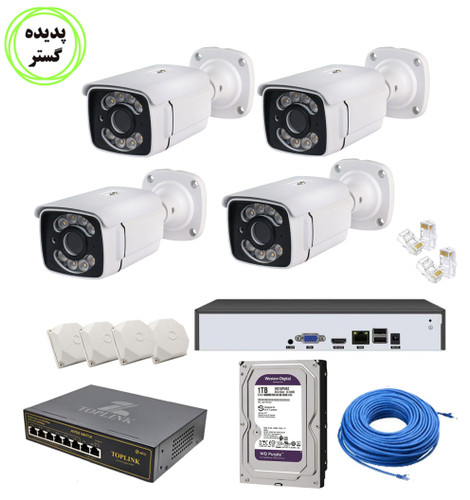 پک دوربین 4عددی 8 مگاپیکسل پلاکخوان Sony IMX415-800S POE